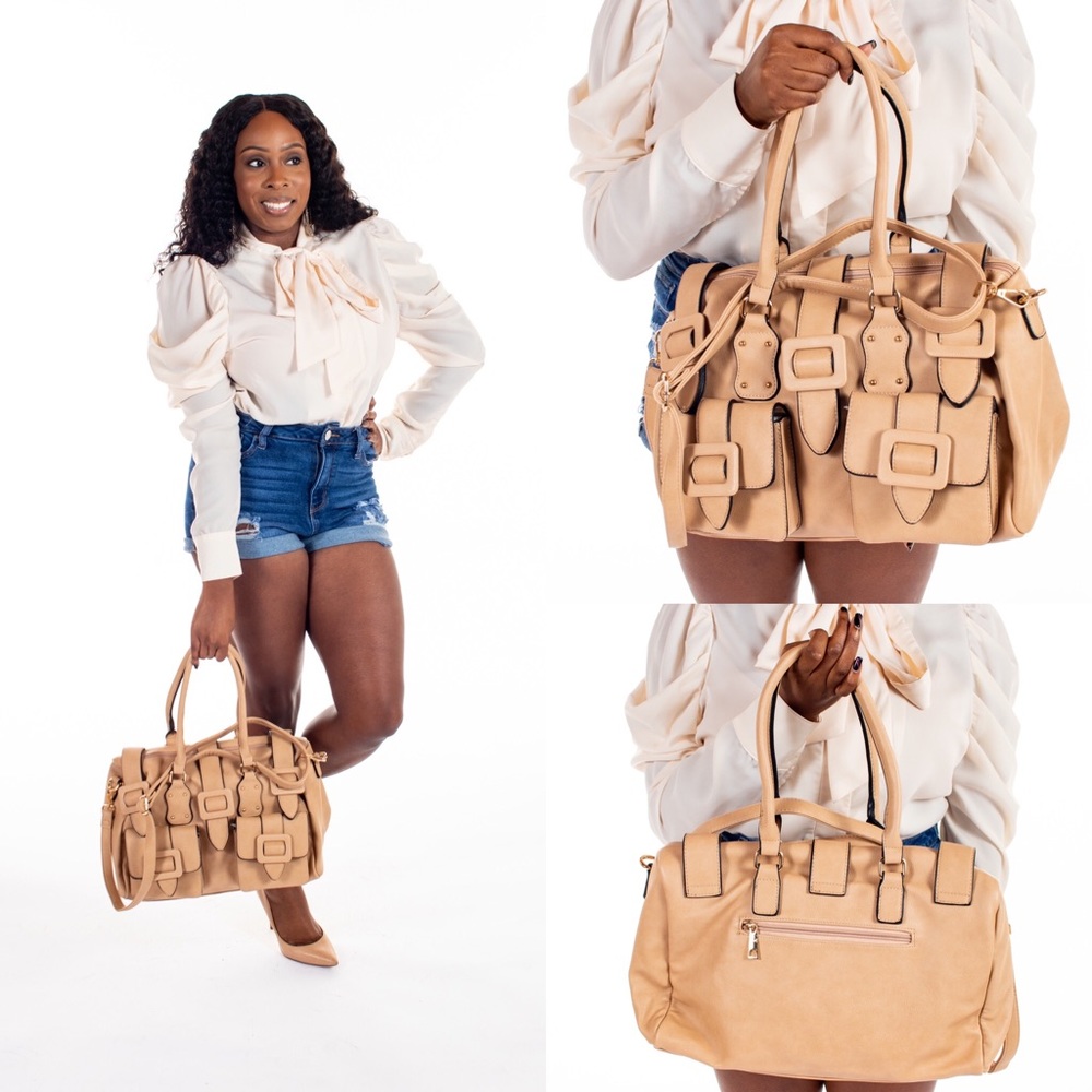 Multi Tote Belt Bag - Taupe/Tan